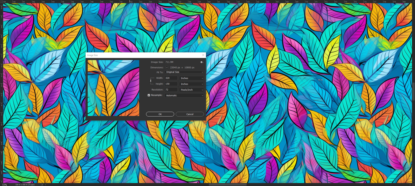 Colorful Leaves - Seamless Pattern