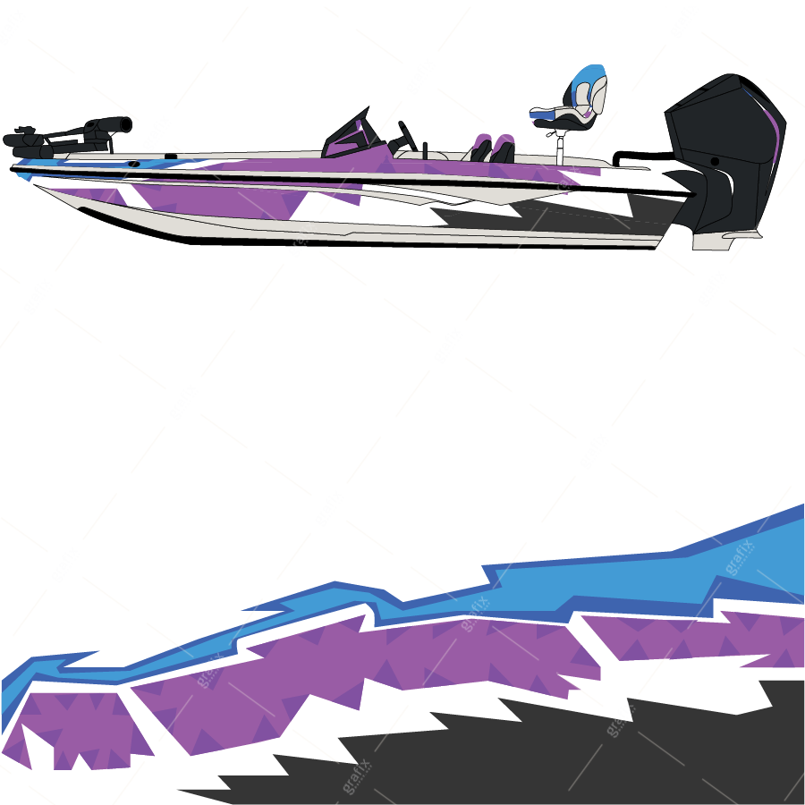 Bass Boat Vector Graphic 004