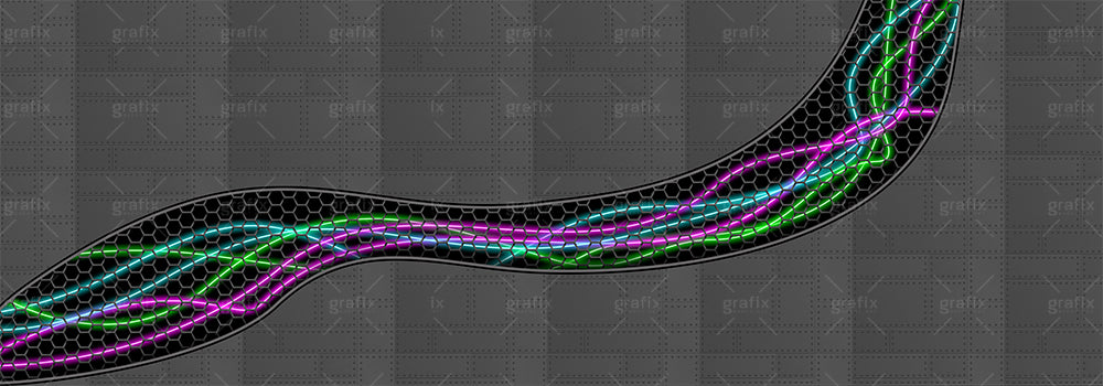 Metal Background with Neon Beams – 2 Pack