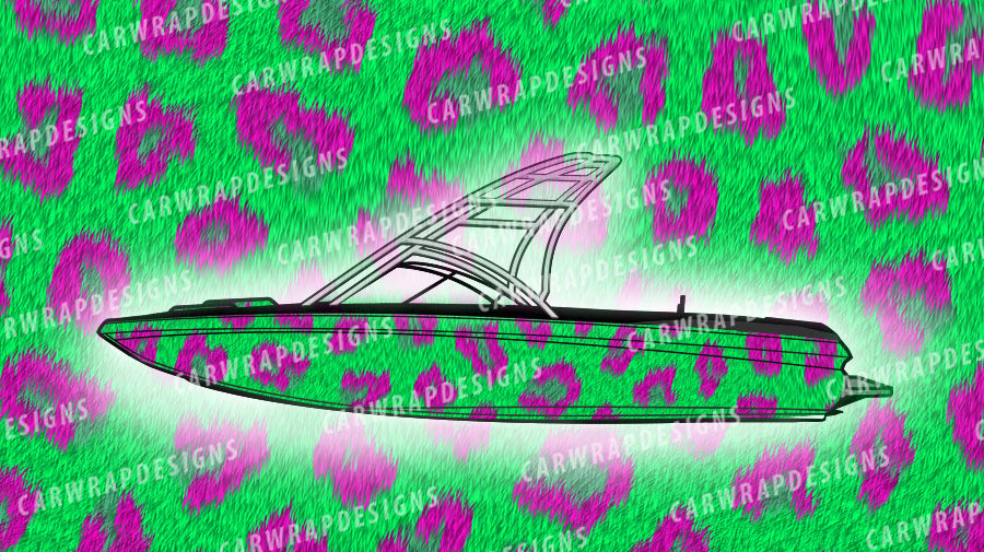 Cheetah Fur | Pink and Green Background