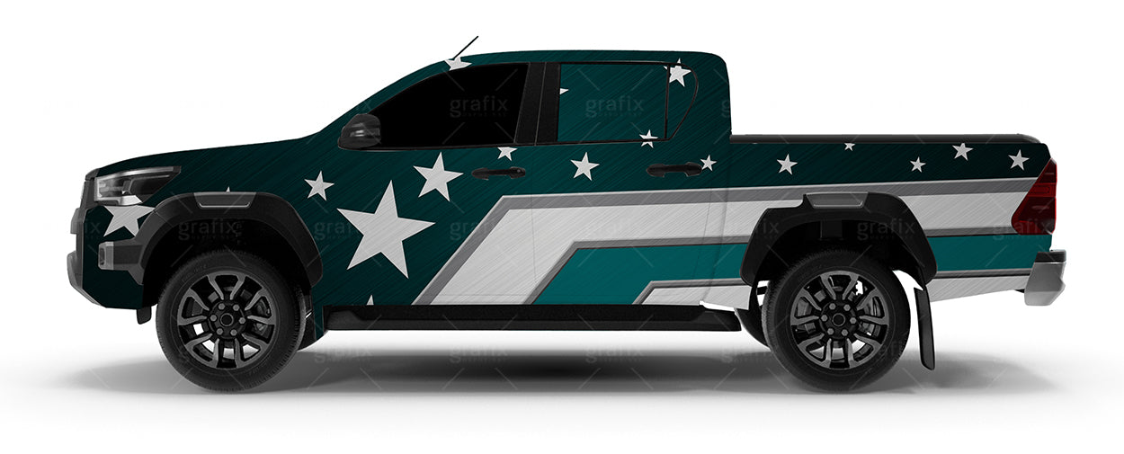 Stars & Stripes Background - Teal
