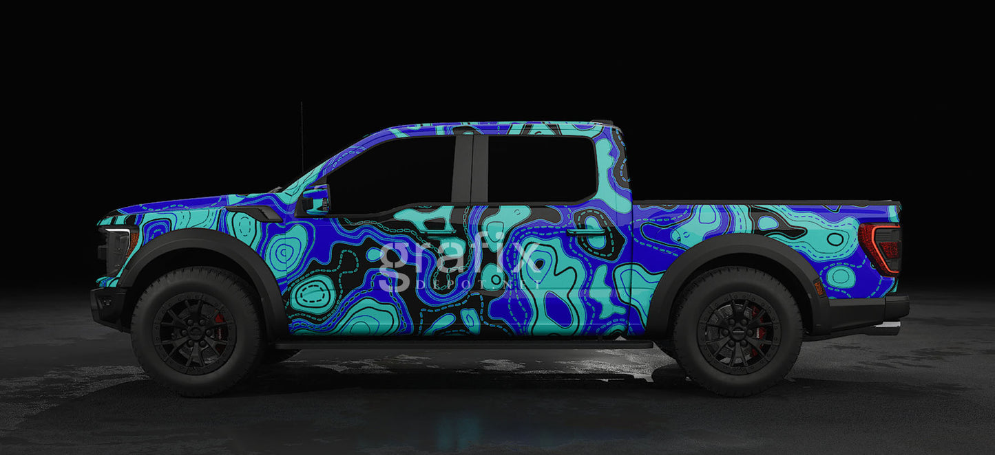 Tactical Map Background – Blue & Light Blue