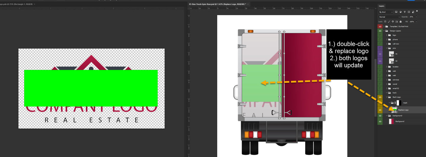 Box Truck 16ft | Real Estate Vehicle Template