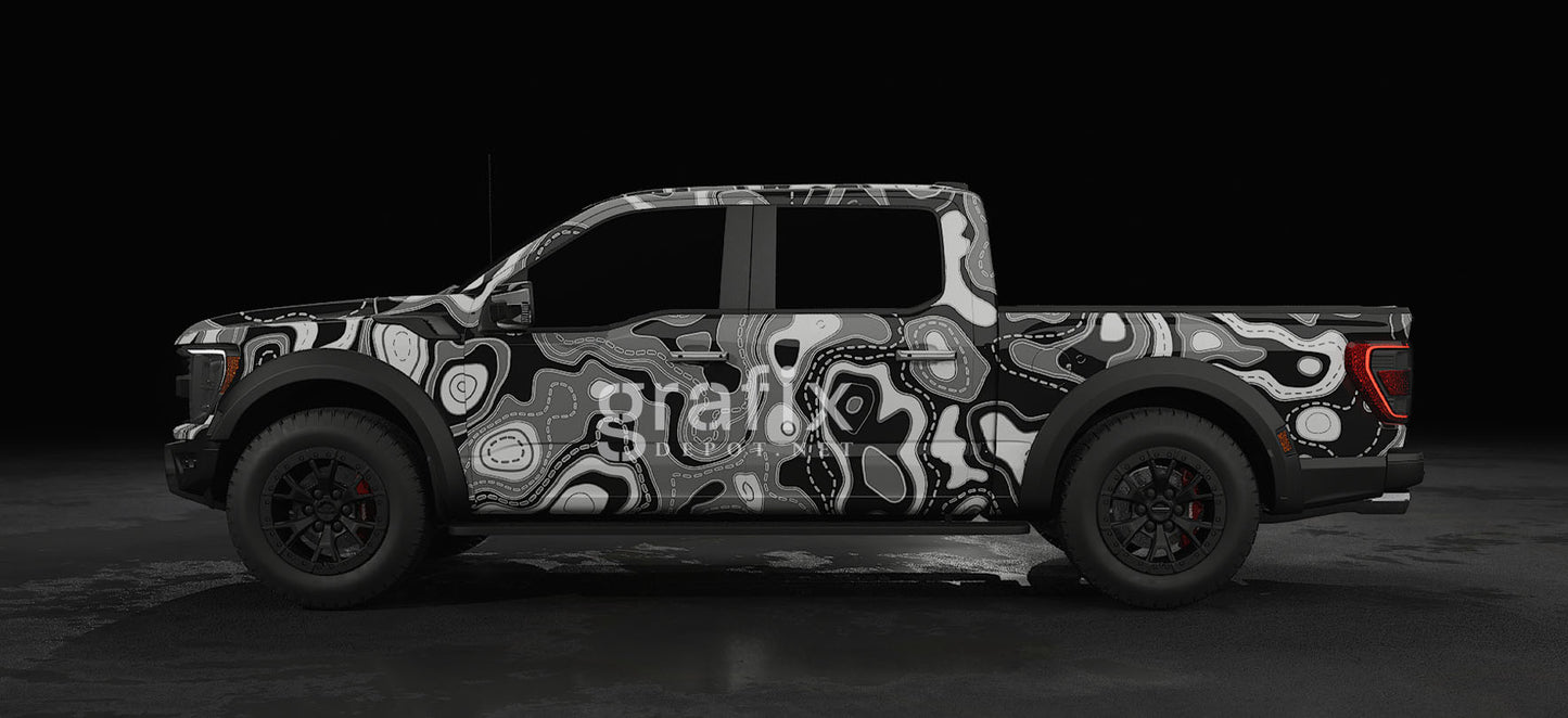 Tactical Map Background – Black, White & Gray