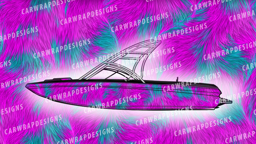 Calico Cat Fur | Pink and Teal Background