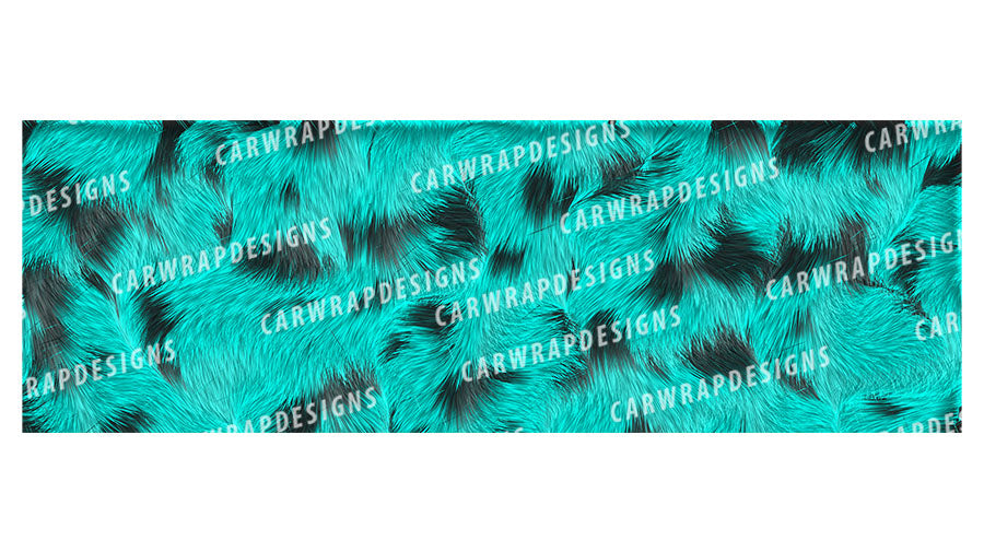 Calico Cat Fur | Teal and Black Background
