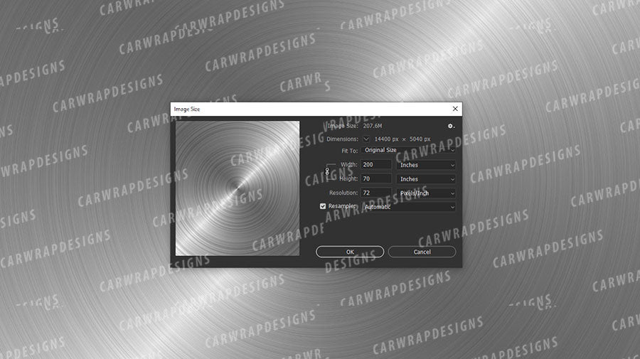 Brushed Metal Circle Pattern | Silver Background