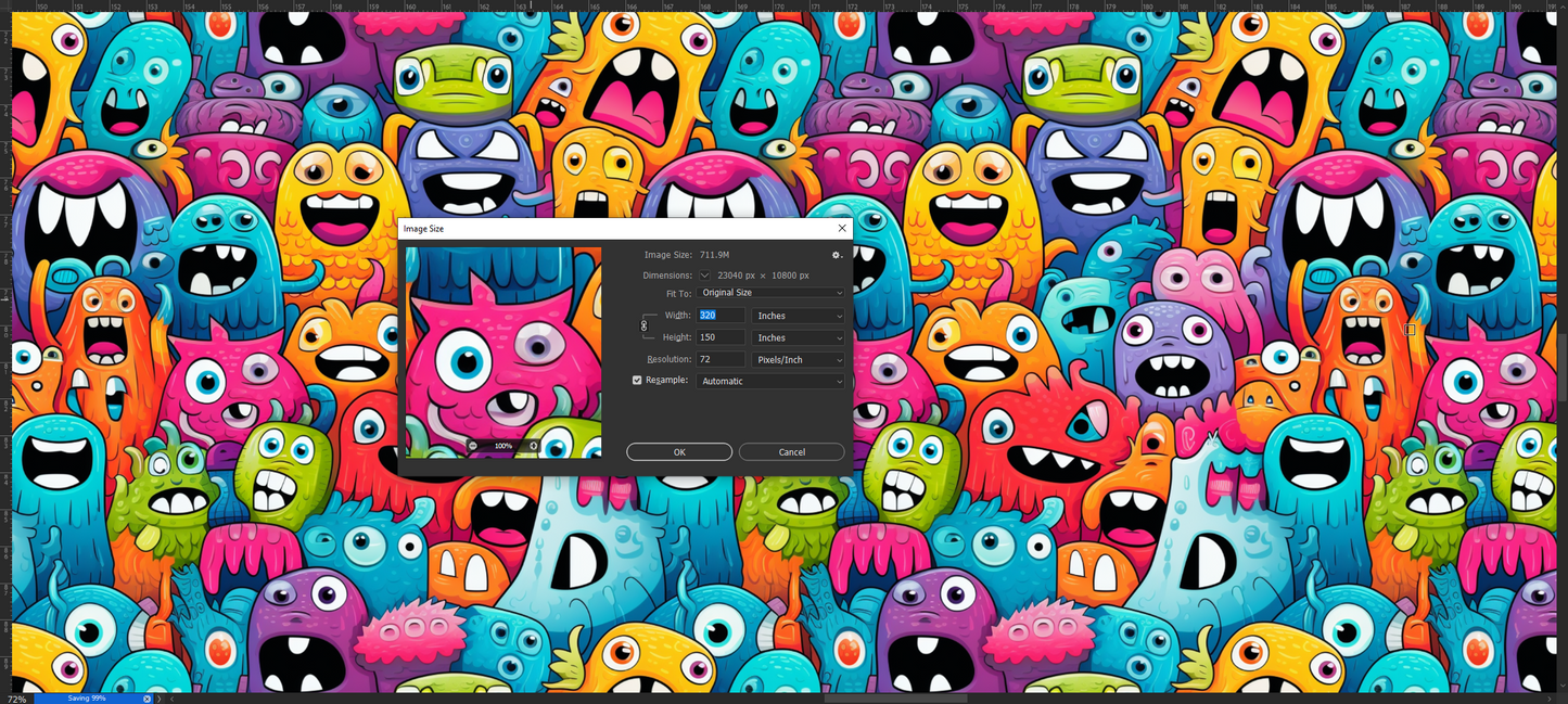 Monsters Seamless Pattern