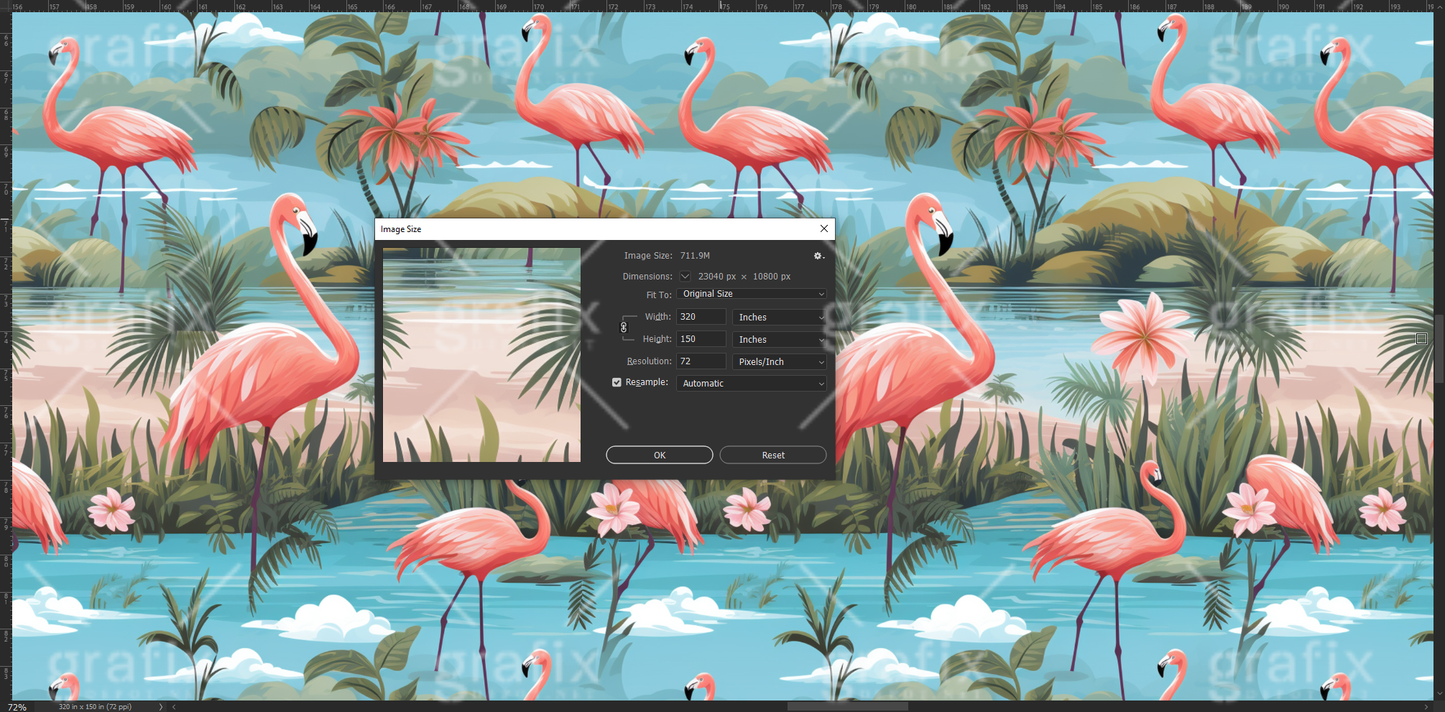 Seamless Pattern – Flamingo