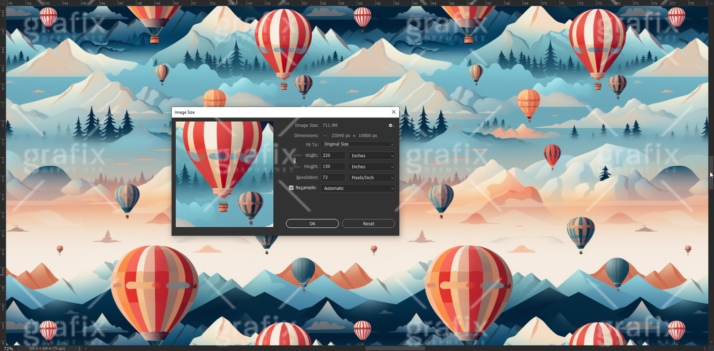 Hot Air Balloon Pattern