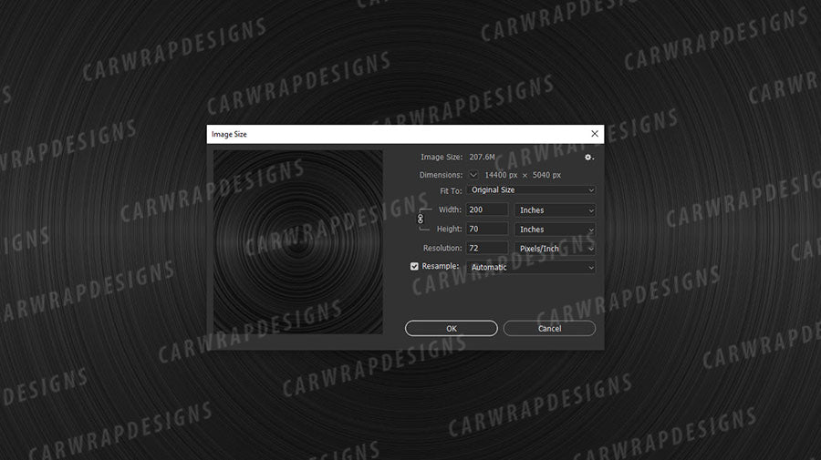 Brushed Metal Circle Pattern | Black Background