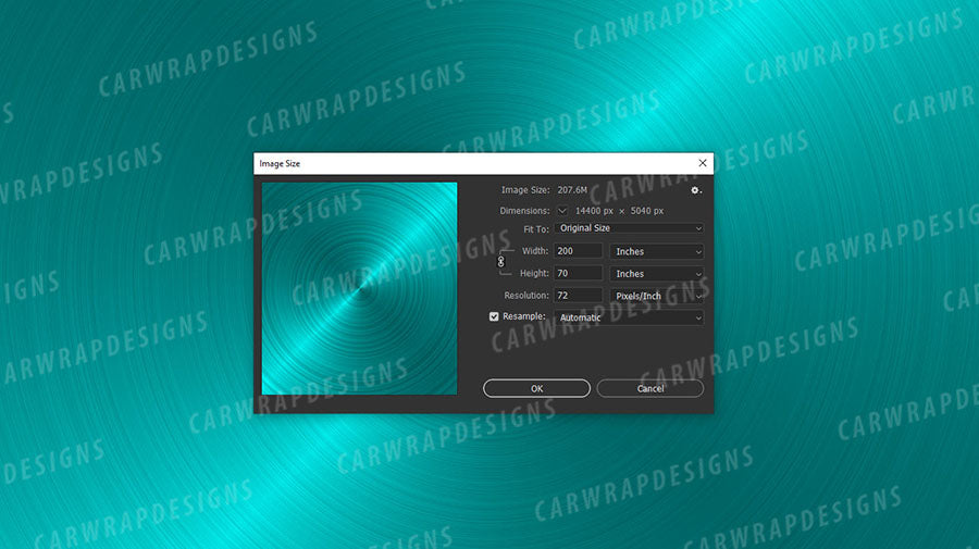 Brushed Metal Circle Pattern | Teal Background