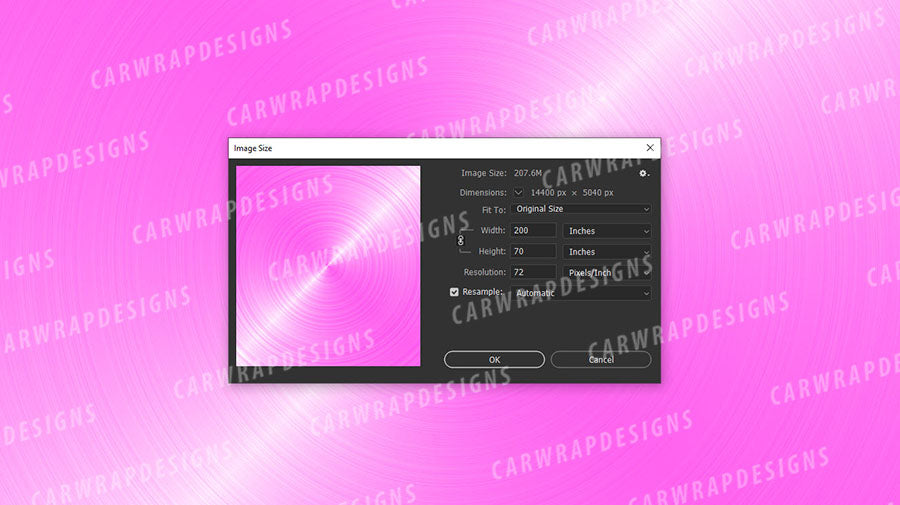 Brushed Metal Circle Pattern | Pink Background