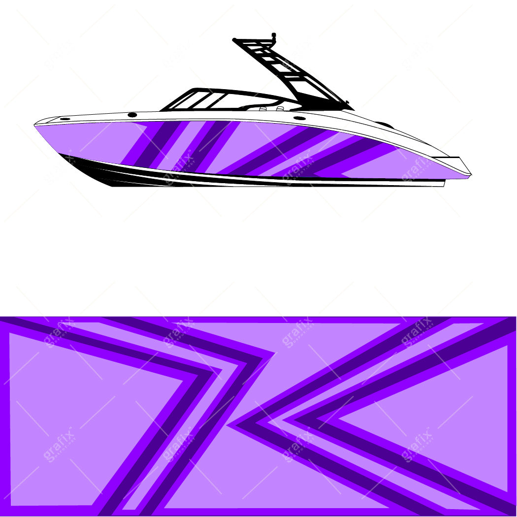 Wake Surf Vector Boat Graphic 003