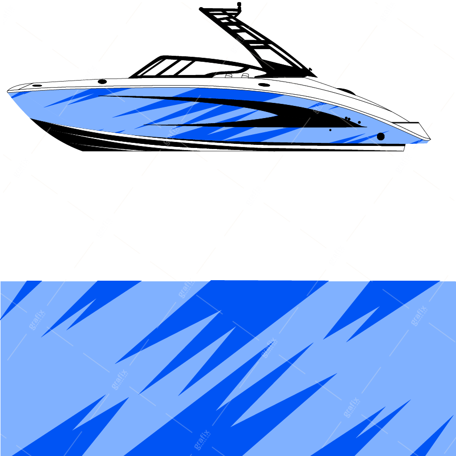 Wake Surf Boat Vector Graphic 004