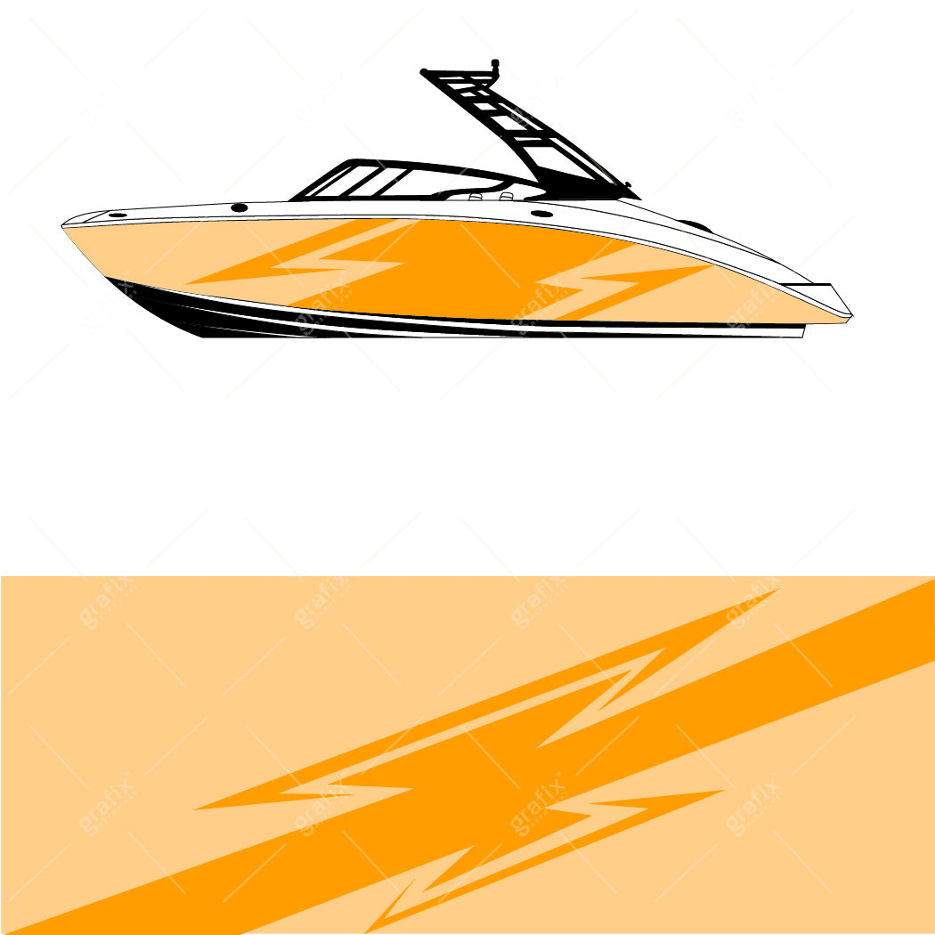 Wake Surf Boat Vector Graphic 006