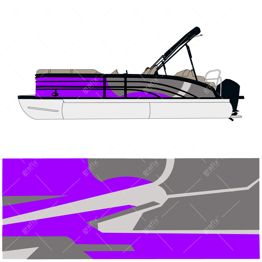 Pontoon Boat Vector Graphic 007