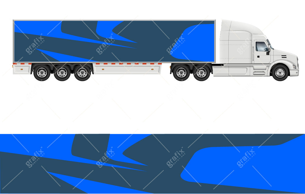 Semi Truck Vector Graphic 008