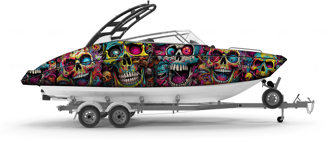 Skull Background – Neon Chaos