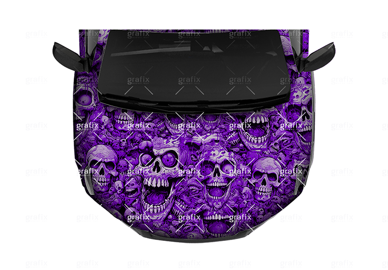 Skull Background – Purple Neon Chaos