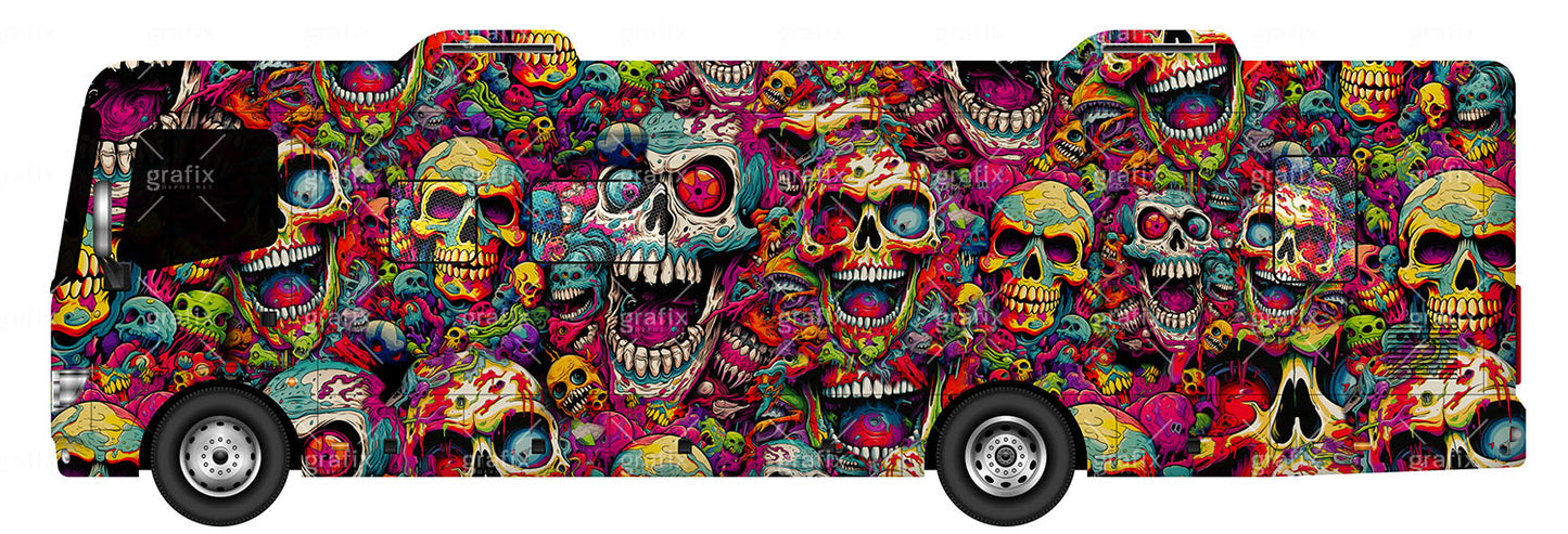 Skull Background – Neon Chaos