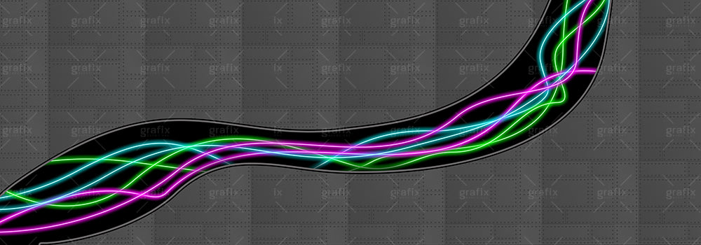 Metal Background with Neon Beams – 2 Pack