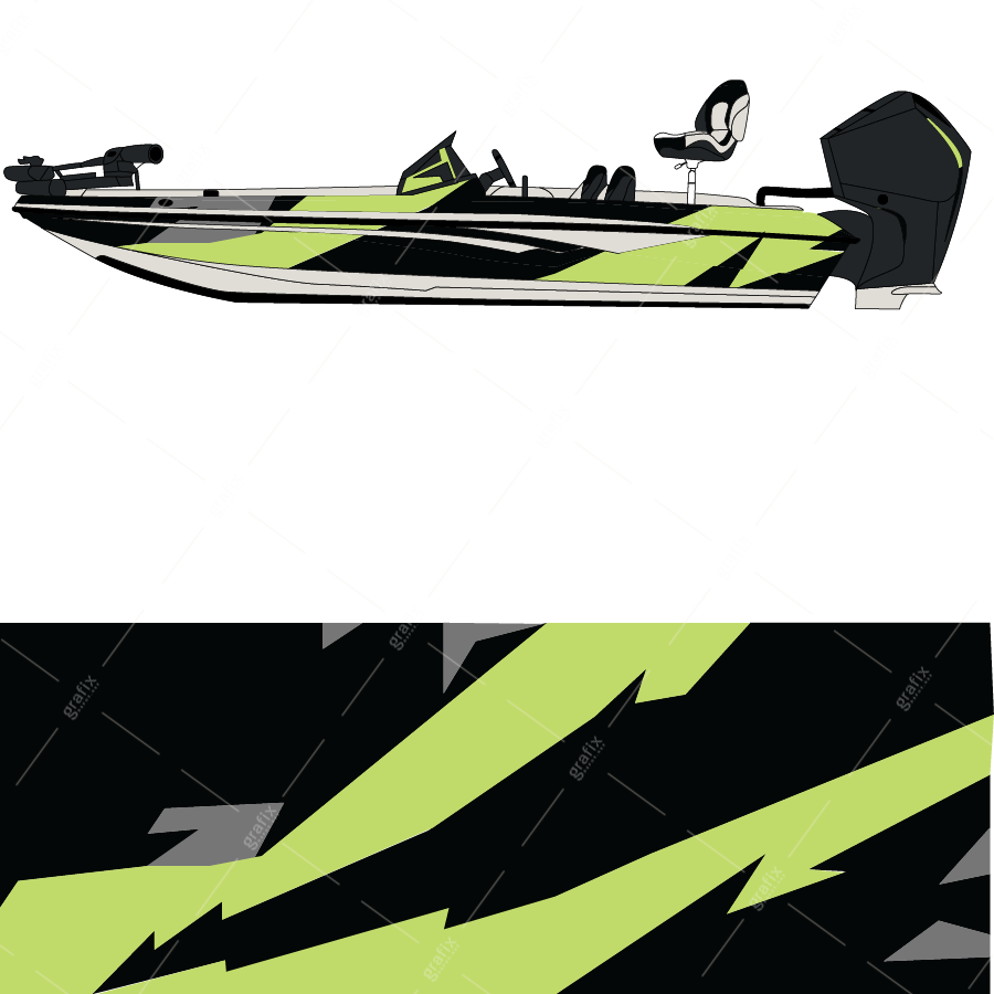 Bass Boat Vector Graphic 002