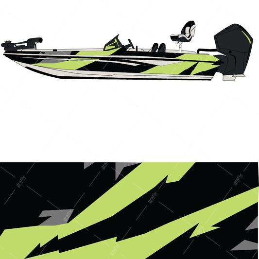 Bass Boat Vector Graphic 002