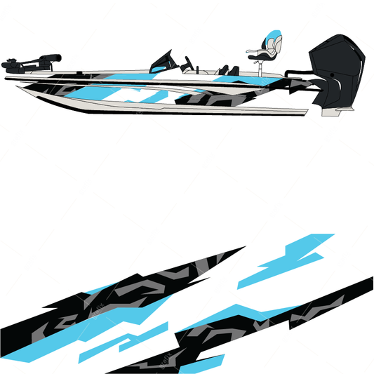 Bass Boat Vector Graphic 003
