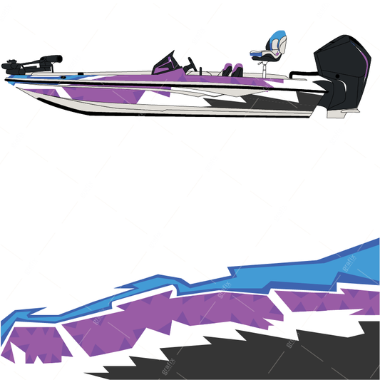 Bass Boat Vector Graphic 004