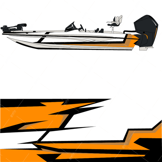 Bass Boat Vector Graphic 005