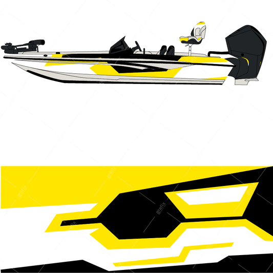 Bass Boat Vector Graphic 006