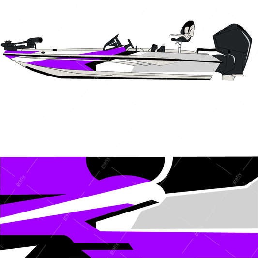 Bass Boat Vector Graphic 007