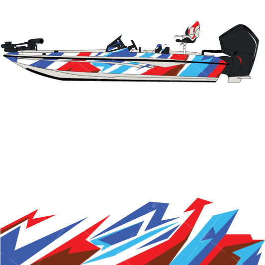 Bass Boat Vector Graphic 008