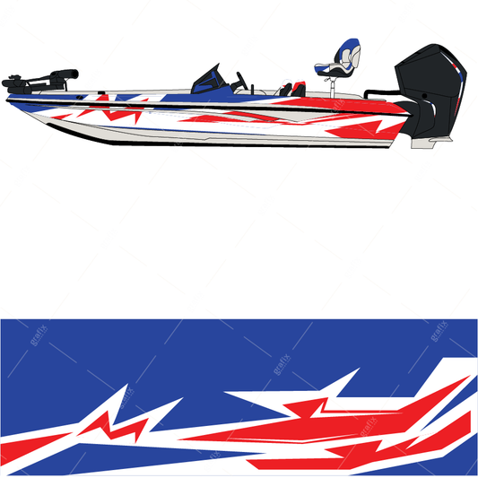 Bass Boat Vector Graphic 009