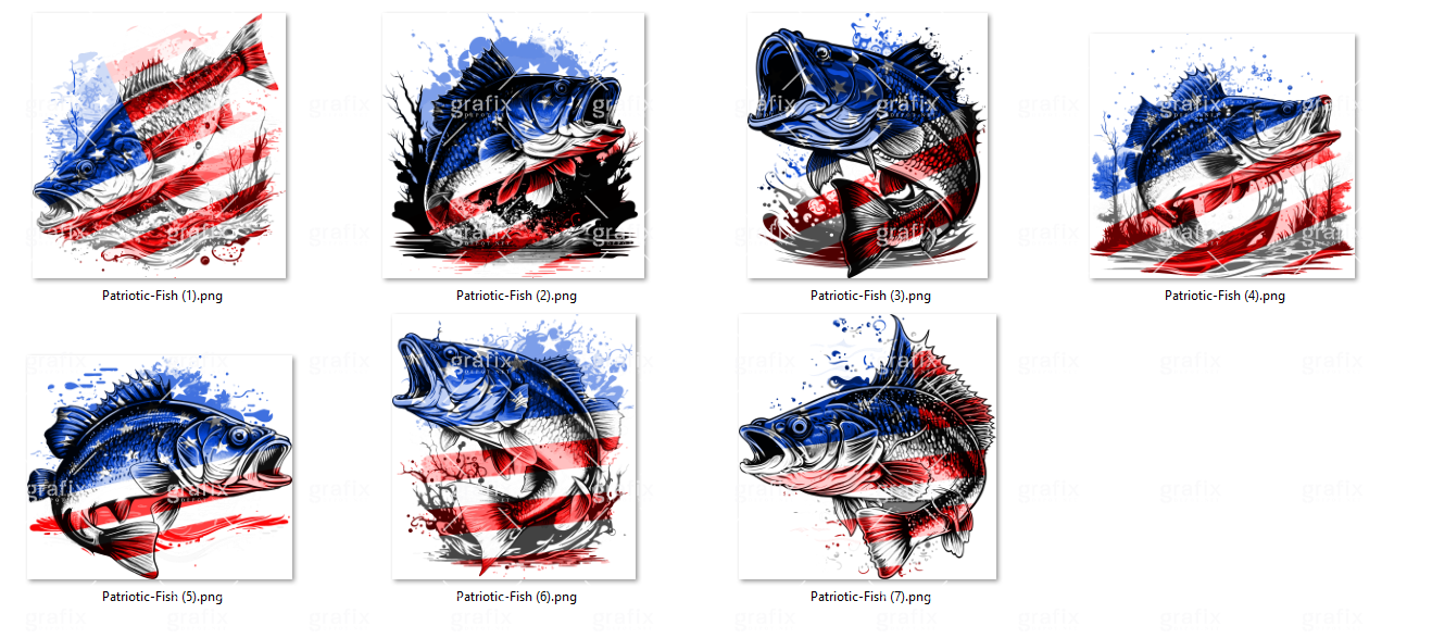 Patriotic Bass Fish