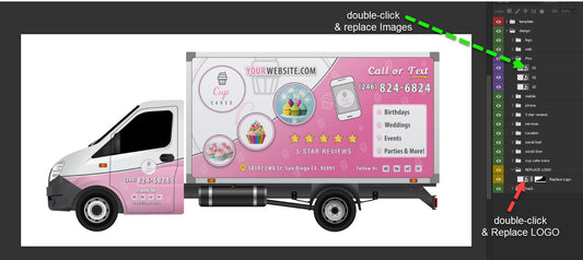 Box Truck 16ft | Cup Cake Vehicle Template