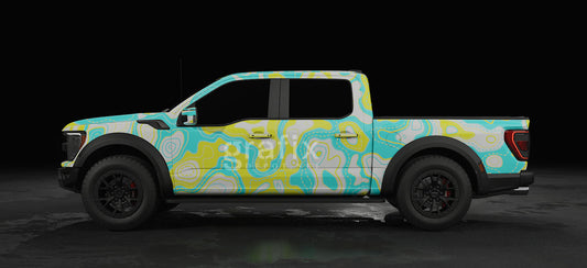 Tactical Map Background – Teal, Yellow & White