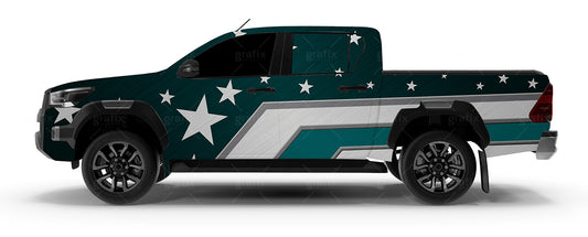 Stars & Stripes Background - Teal