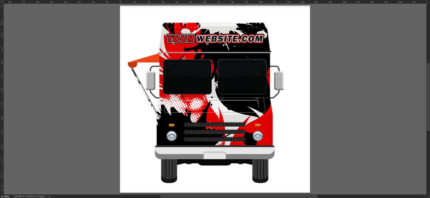 Grunge Food Truck Design Template