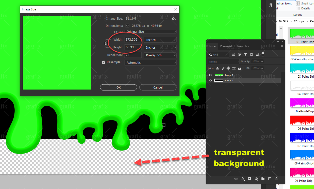 Liquid Dripping Overlays