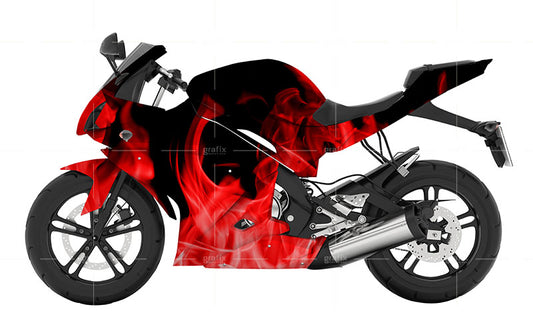 Red Flame Background – Motorcycle Edition