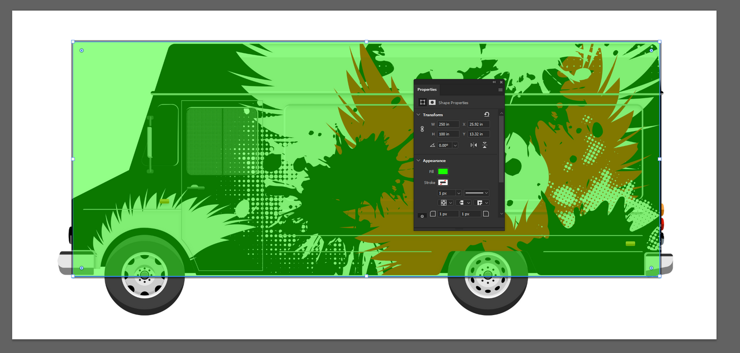 Grunge Food Truck Design Template