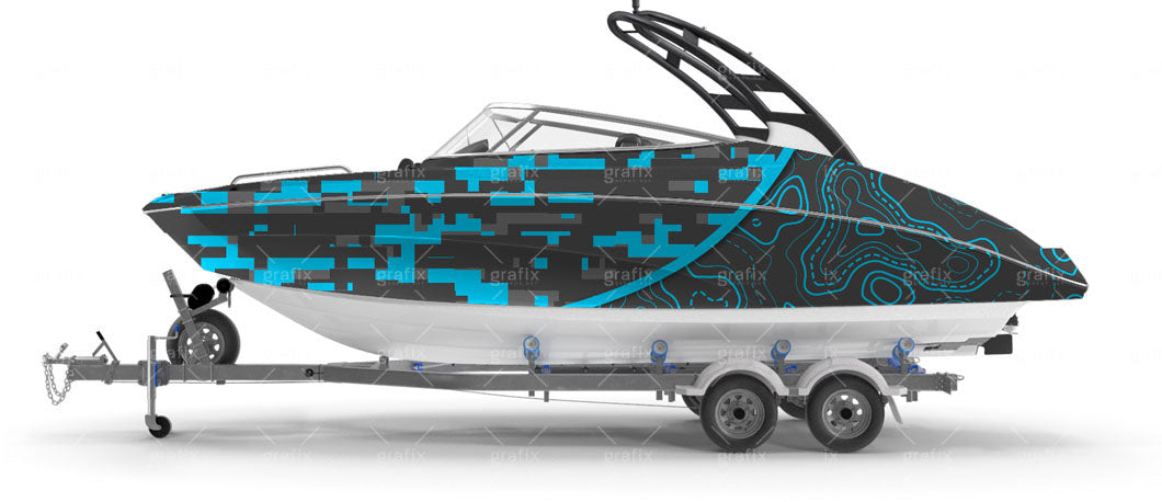 Tactile Map + Digital Camo Background – Lite Blue