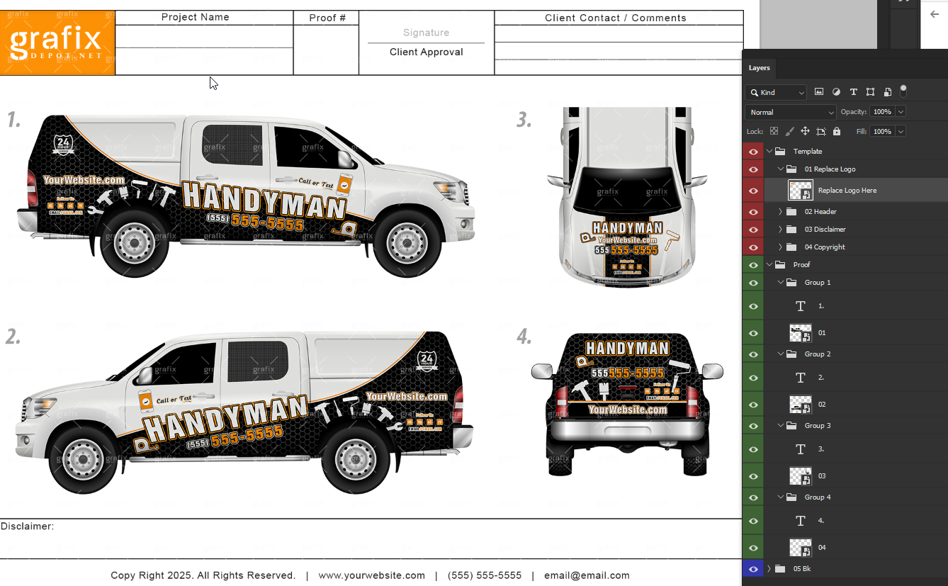 Handyman Service Template w/Design