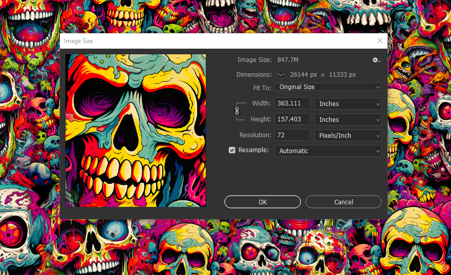 Skull Background – Neon Chaos
