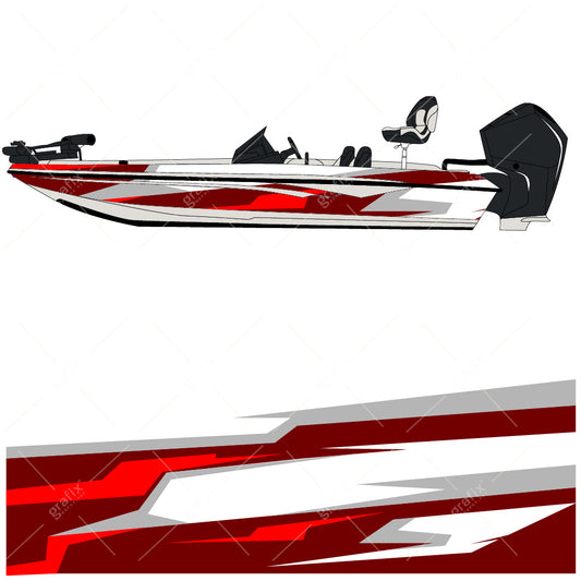 Bass Boat Vector Graphic 001