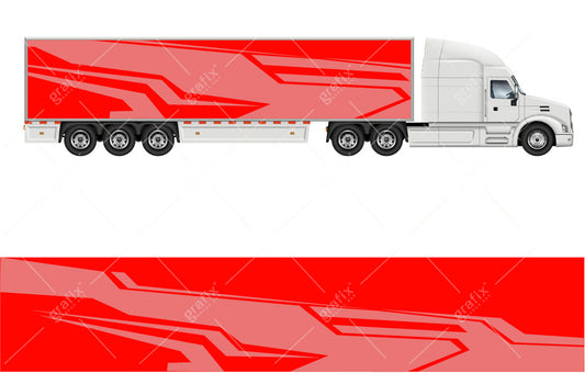 Semi Truck Vector Graphic 001