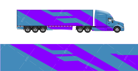 Semi Truck Vector Graphic 009