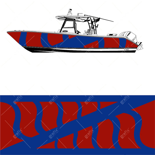 Center Console Boat Vector Graphic 001